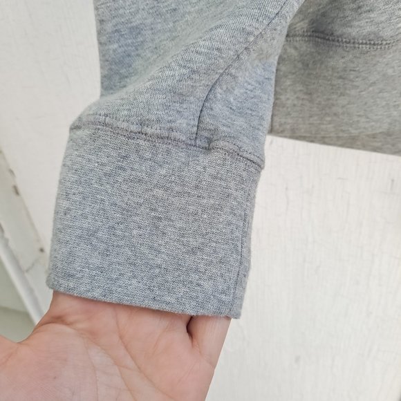 Nike Jumpman Air Jordan Front Zip Fleece Hoodie Jacket Sweatshirt Large Gray - Picture 3 of 6